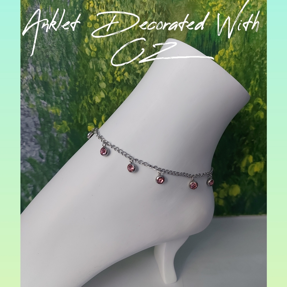 Anklet Decorated With CZ